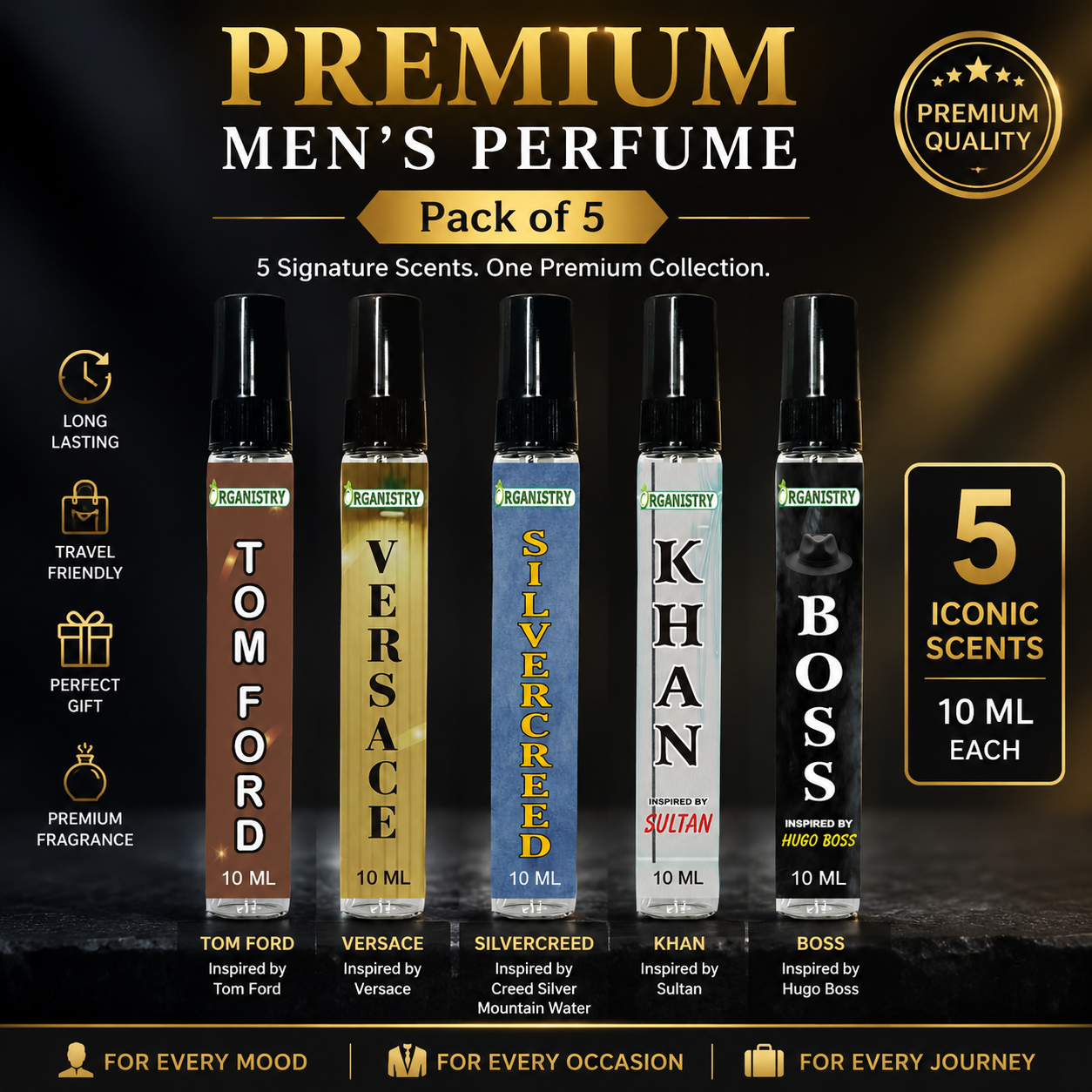 Premium Men's Perfume Pack of 5 Premium Men's Perfume Pack of 5 - Image 1